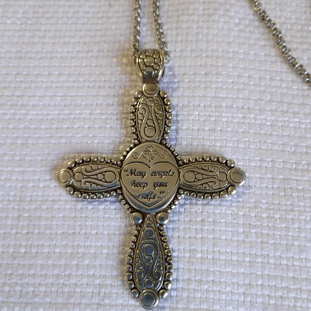 Brighton Silver and Gold Cross Necklace - Picture 4 of 4